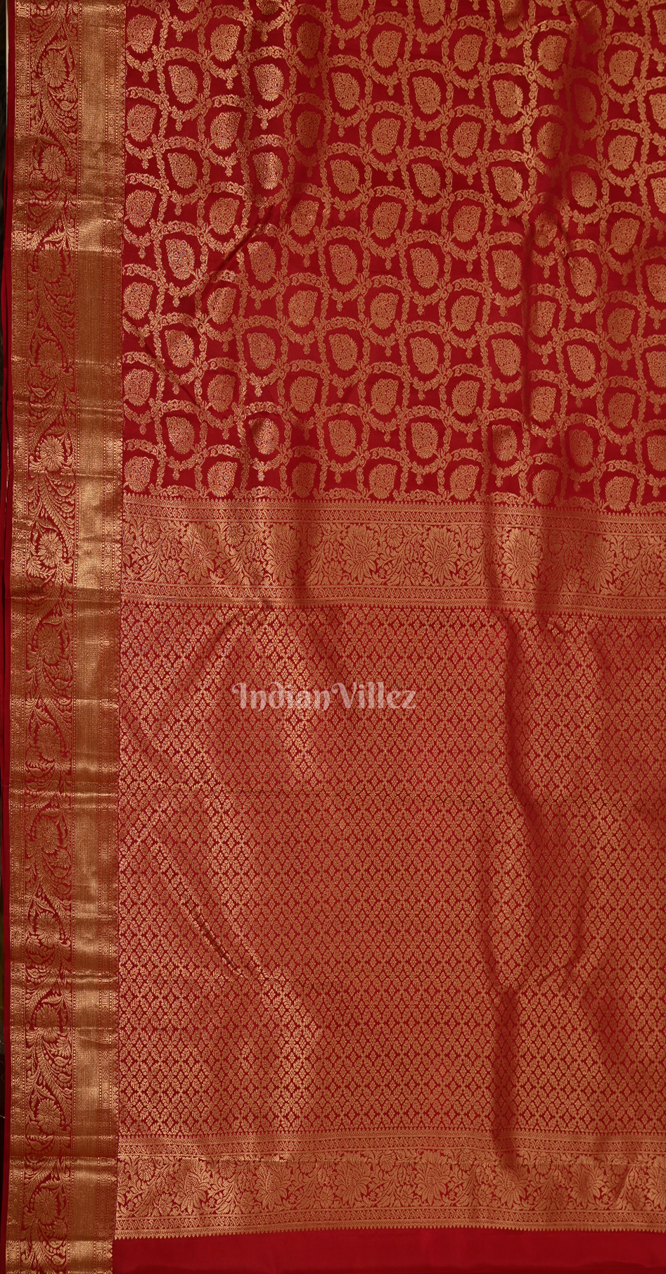 Exclusive Maroon Floral Brocade Pure Kanjivaram Silk Saree 