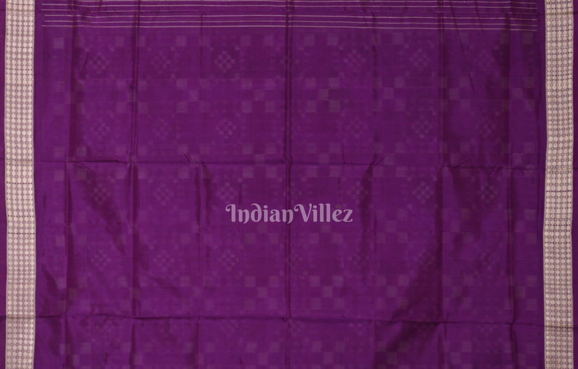 Purple Pasapali Odisha Ikat Sambalpuri Silk Saree 