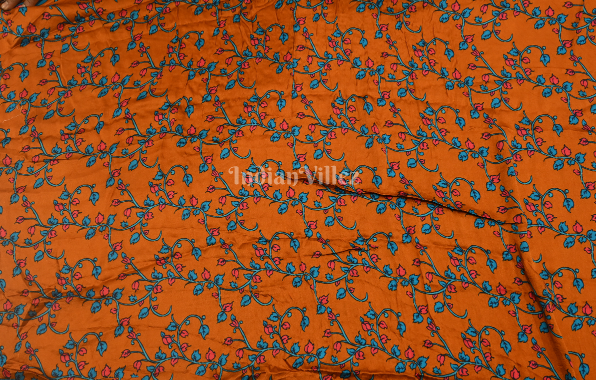 Light Blue Orange Bandhani Gharchola Gaji Silk Saree with Zari Work 