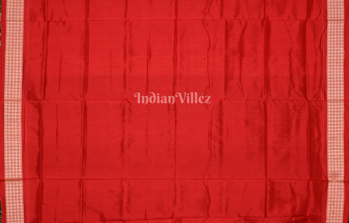 Coffee Maroon Jungle Theme Odisha Ikat Sambalpuri Silk Saree