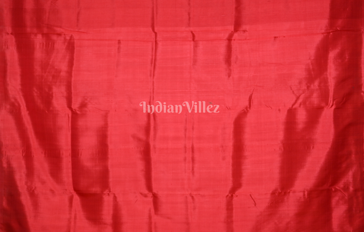  Mustard Yellow Red Nabakothi Odisha Ikat Contemporary Designer Silk Saree