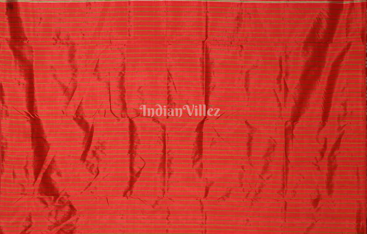 Yellow Red Tribal Theme Odisha Ikat Contemporary Designer Silk Saree with  Siminoi Anchal