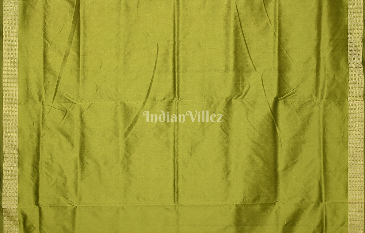 Purple Olive Green Buti Design Odisha Ikat Bomkai Sambalpuri Silk Saree