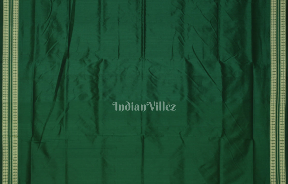 Lime Green Dolabedi Odisha Ikat Bomkai Sambalpuri Ikat Silk Saree 