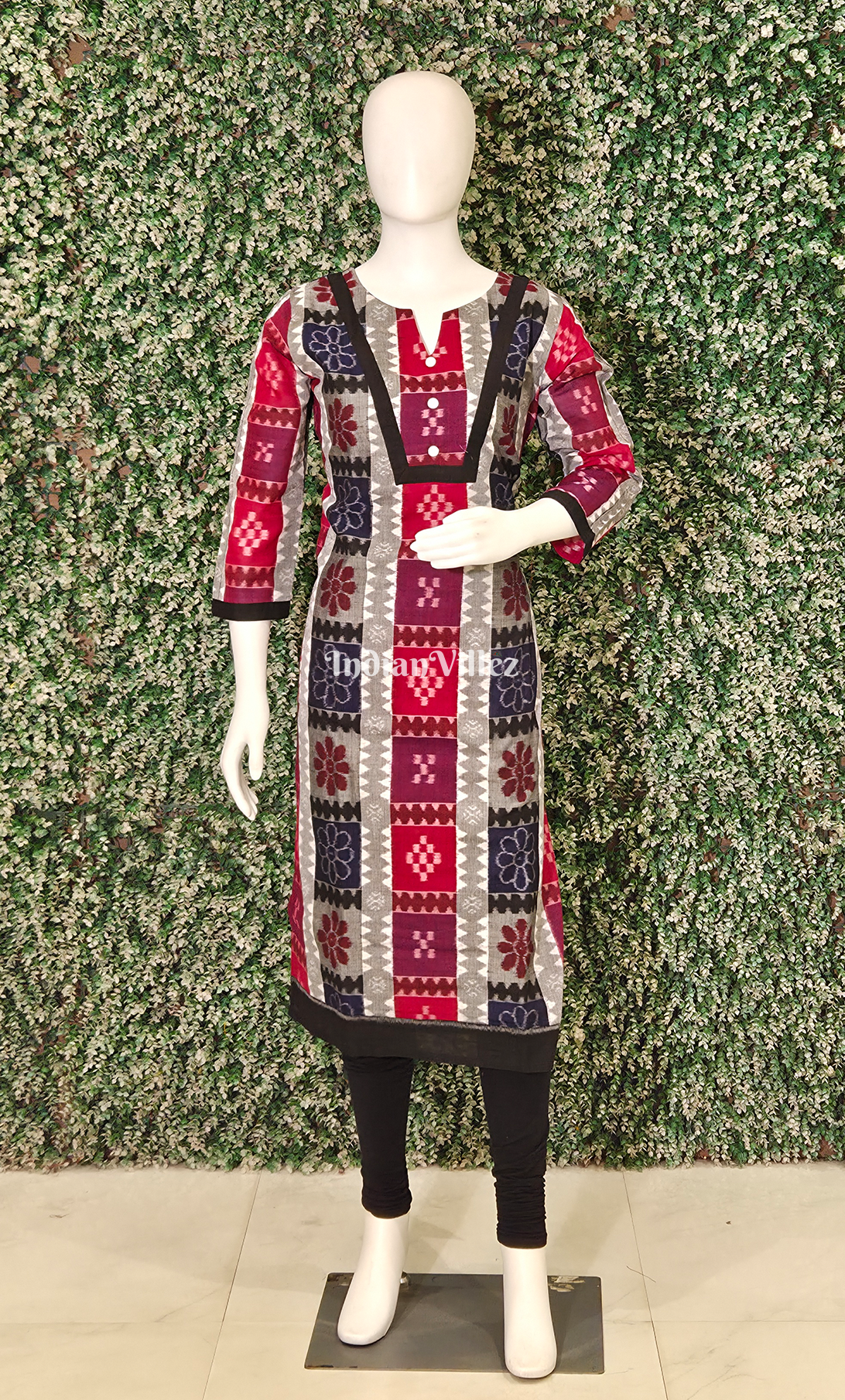 Multi Color Utkalalaxmi Odisha Ikat Designer Cotton Kurti for Women