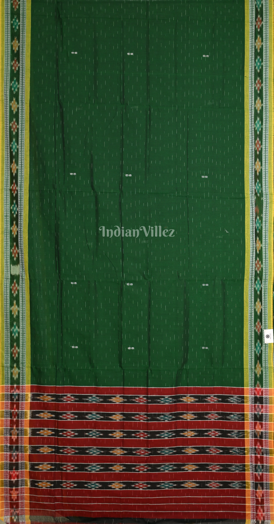 Green Maroon Maniabandha Cotton Saree