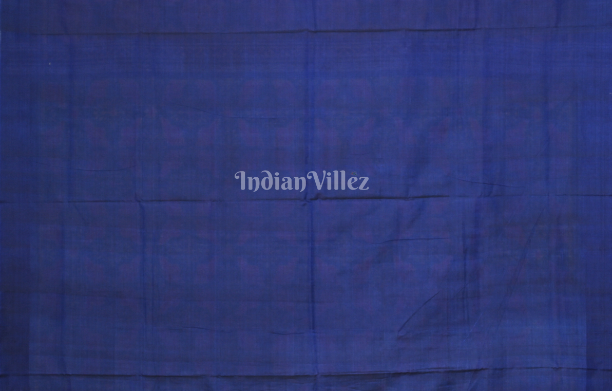 Green Blue Sankha Motif Odisha Ikat Sambalpuri Cotton Saree
