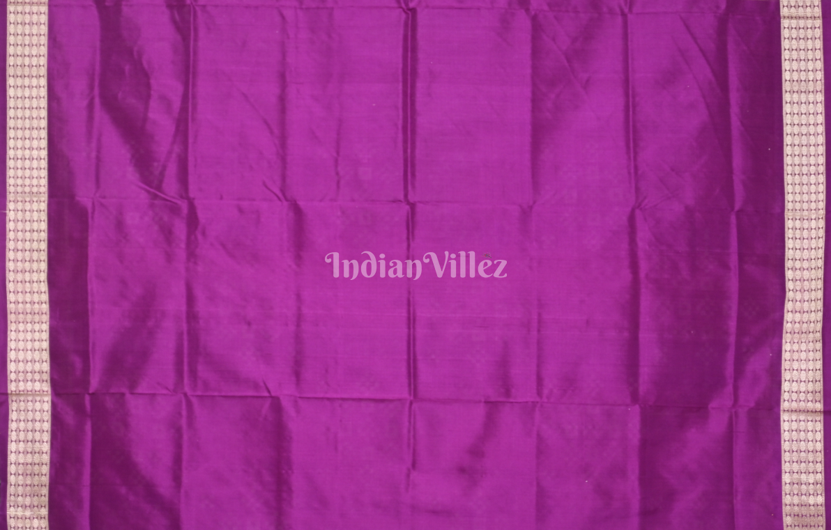 Purple Tribal Pasapali Odisha Ikat Sambalpuri Silk Saree