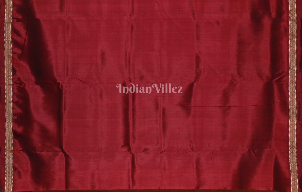 Orange Maroon Stripe Odisha Ikat Khandua Silk Saree