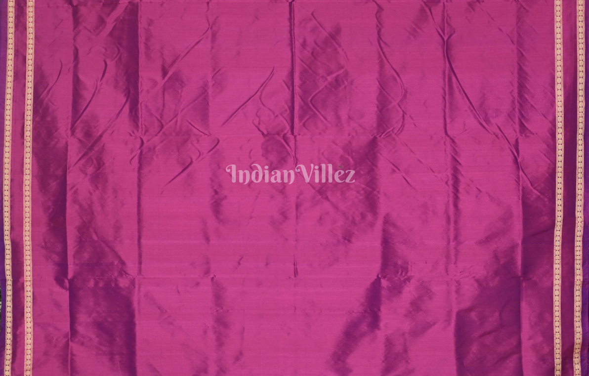 Purple Magenta Pink Dolabedi Odisha Ikat Bomkai Sambalpuri Ikat Silk Saree 