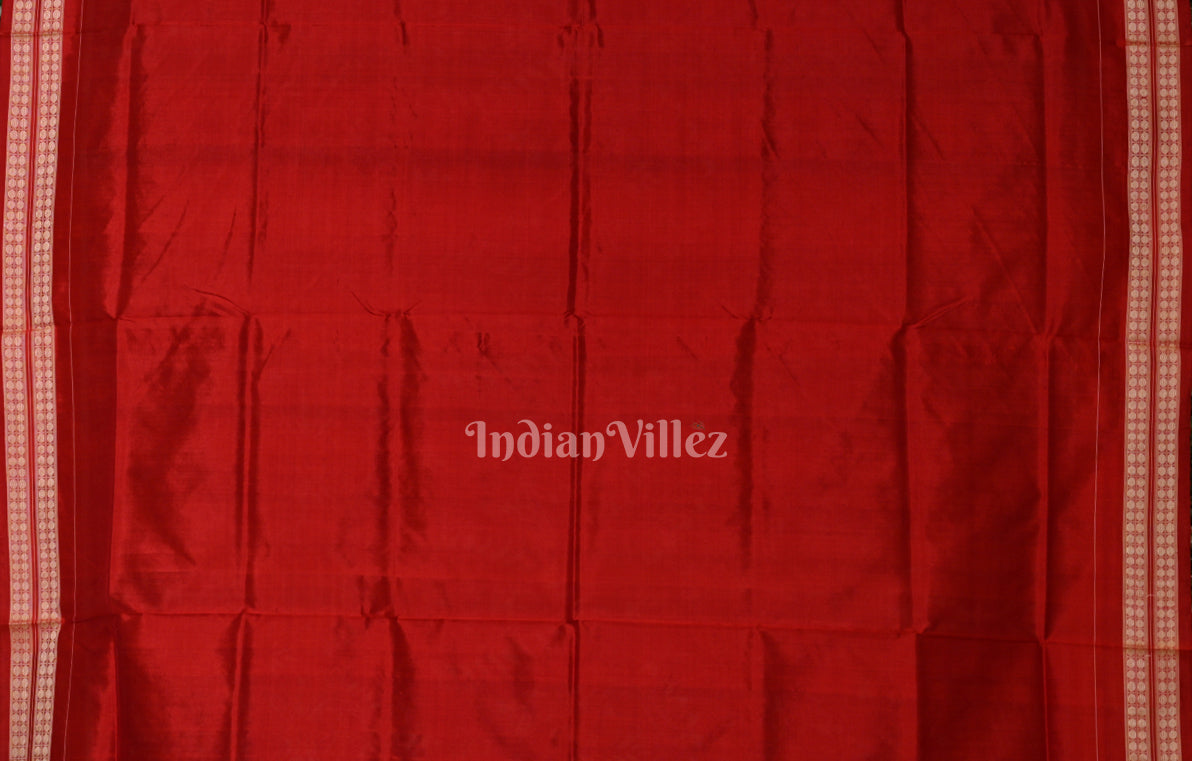 Purple Red Odisha Ikat Sambalpuri Silk Saree 
