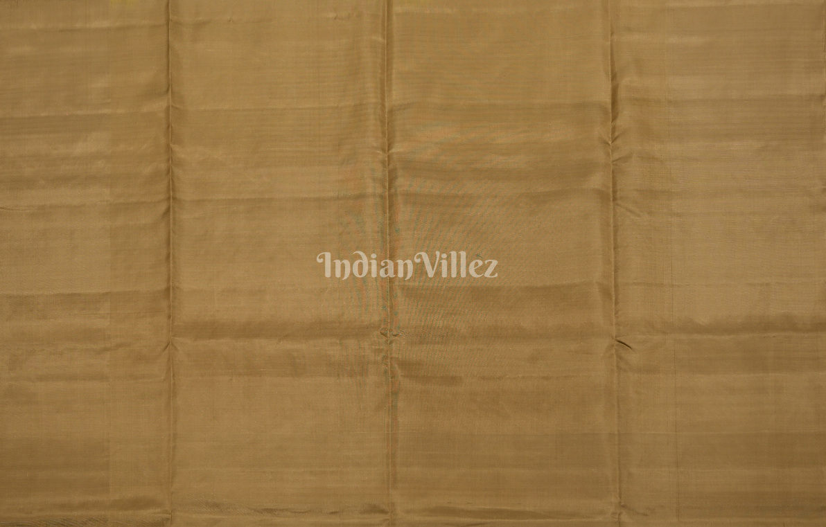 Lime Green Golden Zari Pure Kanjivaram Soft Silk Saree 