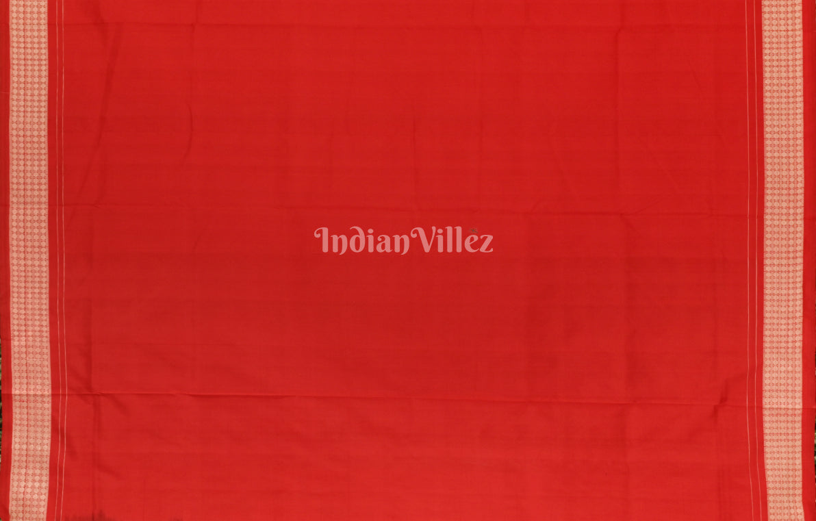 Maroon Red Nabakothi Odisha Ikat Sambalpuri Silk Saree