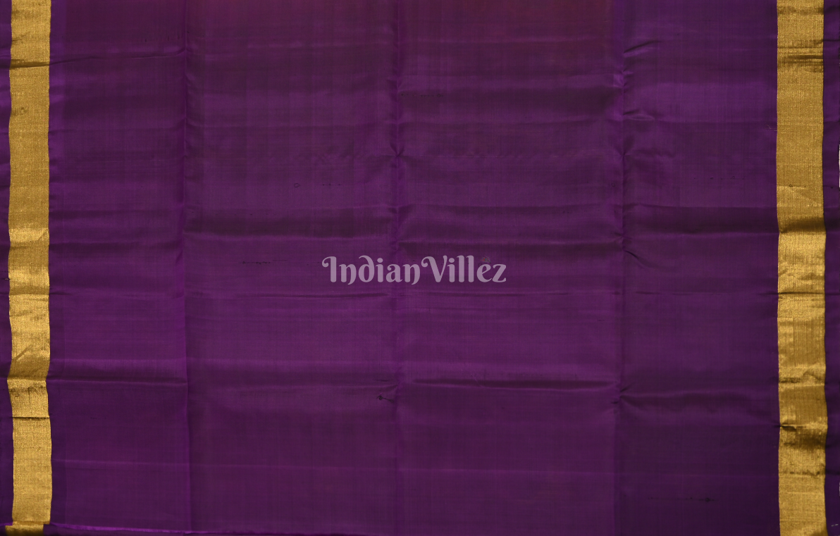 Red Purple Pochampally Ikat Silk Saree