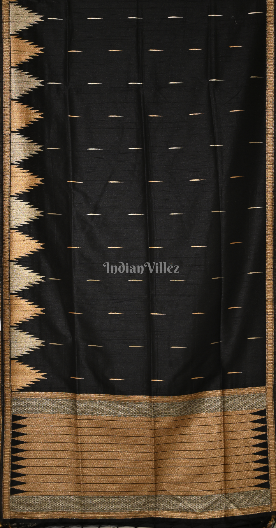 Black Tussar Silk Saree