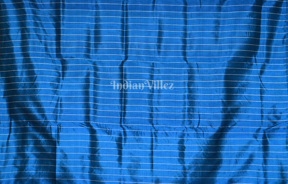 Sky Blue Fish Motif Odisha Ikat Contemporary Designer Saree