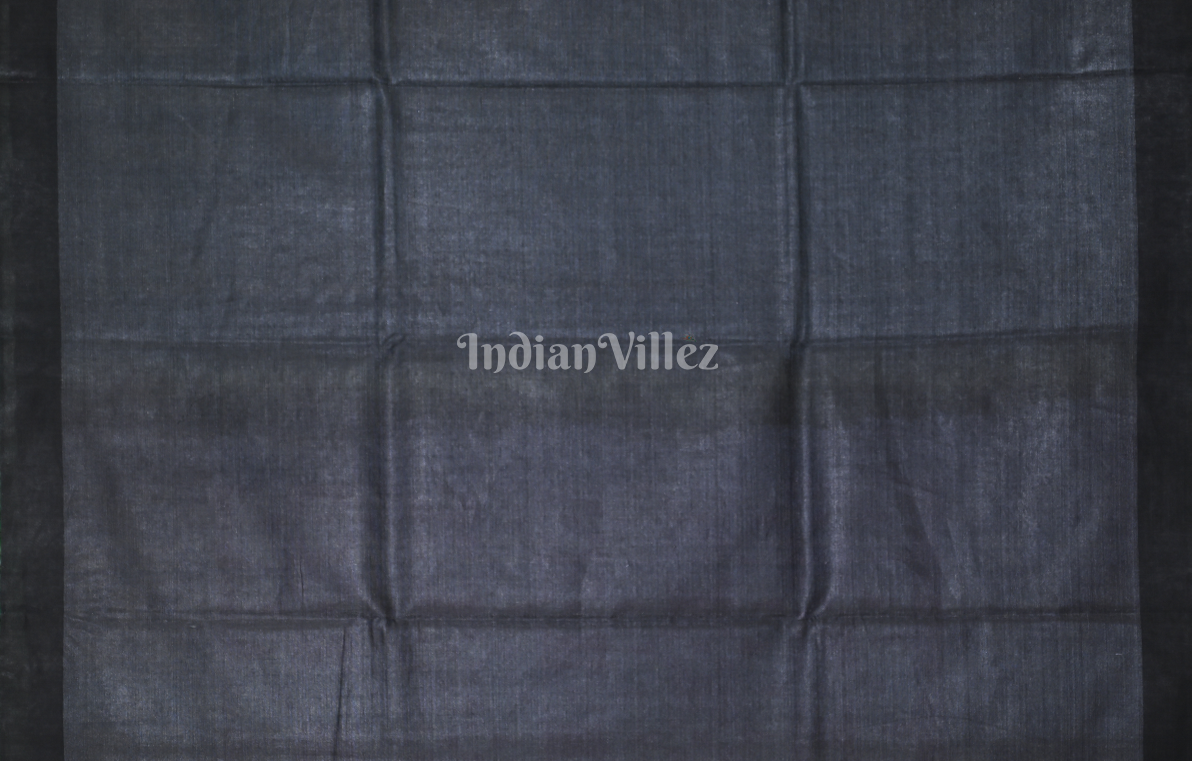 Light Blue Red Fine Gopalpur Tussar Silk Saree