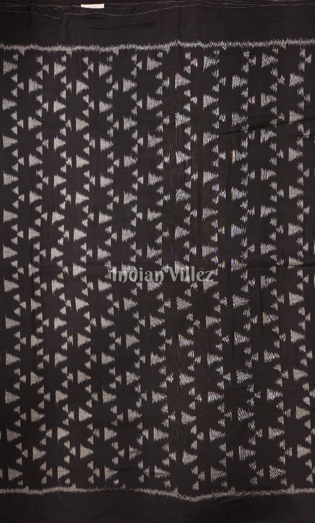 Black & White Sambalpuri Odisha Ikat Cotton Fabric 