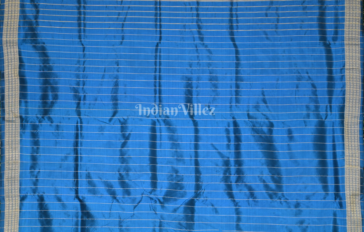 Black Blue Sankha Motif Odisha Ikat Sambalpuri Silk Saree with Doli Barat Pallu