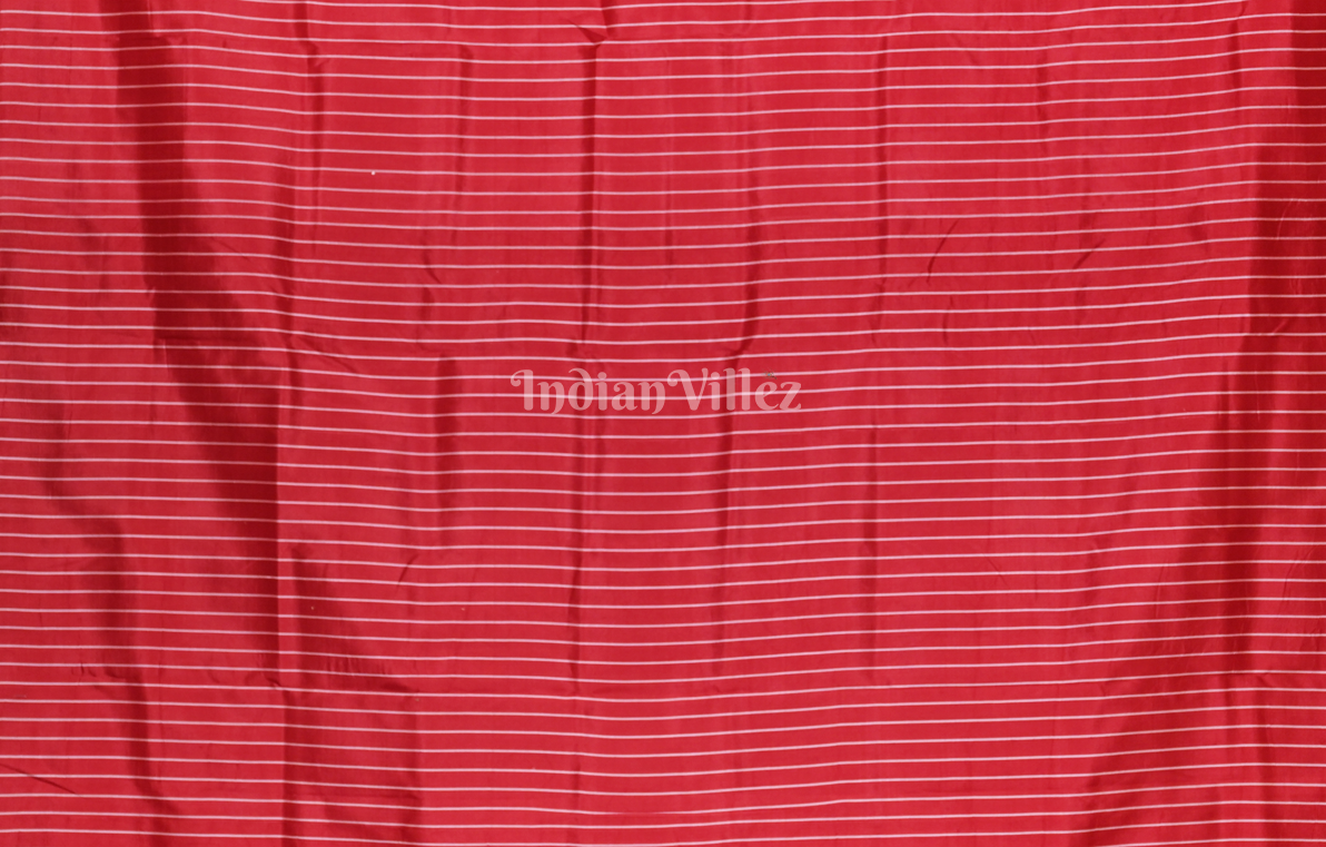Peach Red Butterfly Theme Odisha Ikat Contemporary Designer Silk Saree 