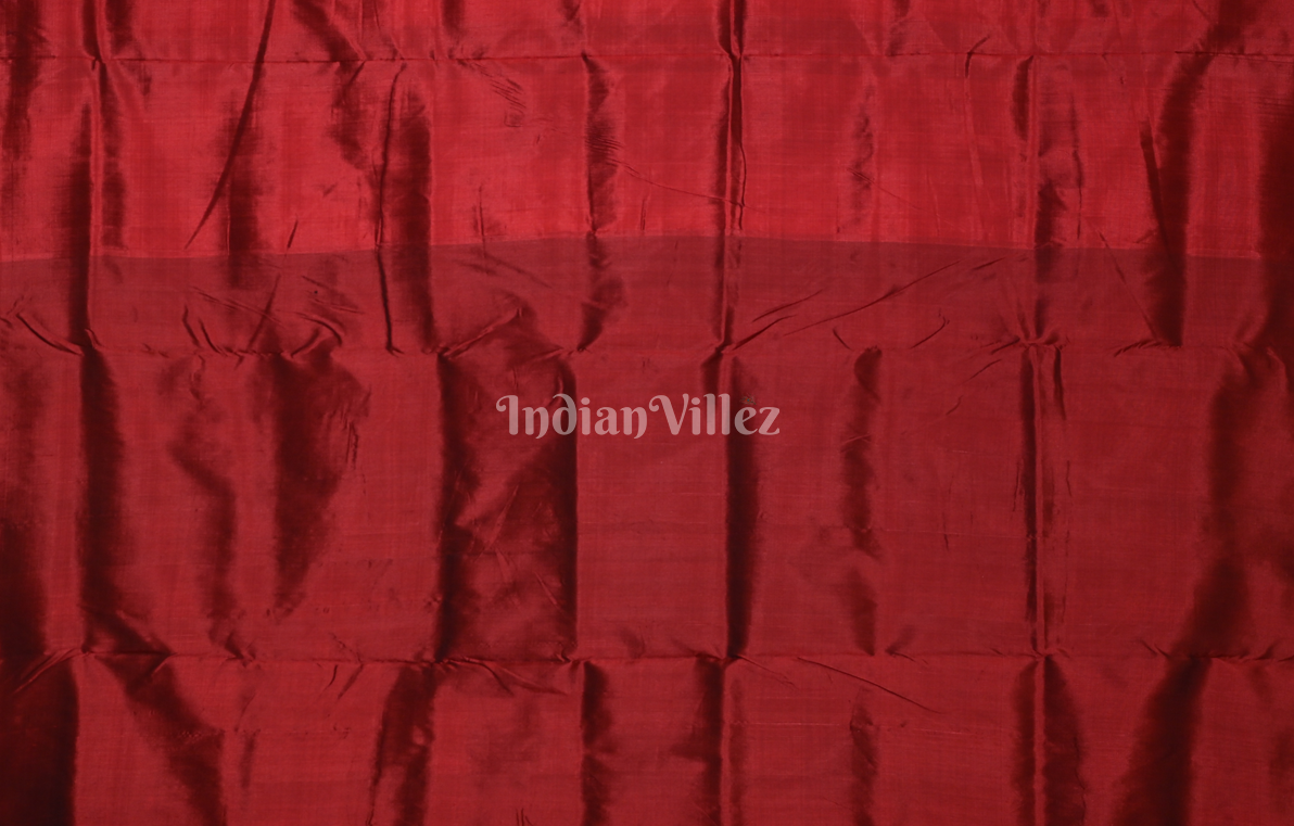 Maroon Elephant Motif Contemporary Designer Silk Saree