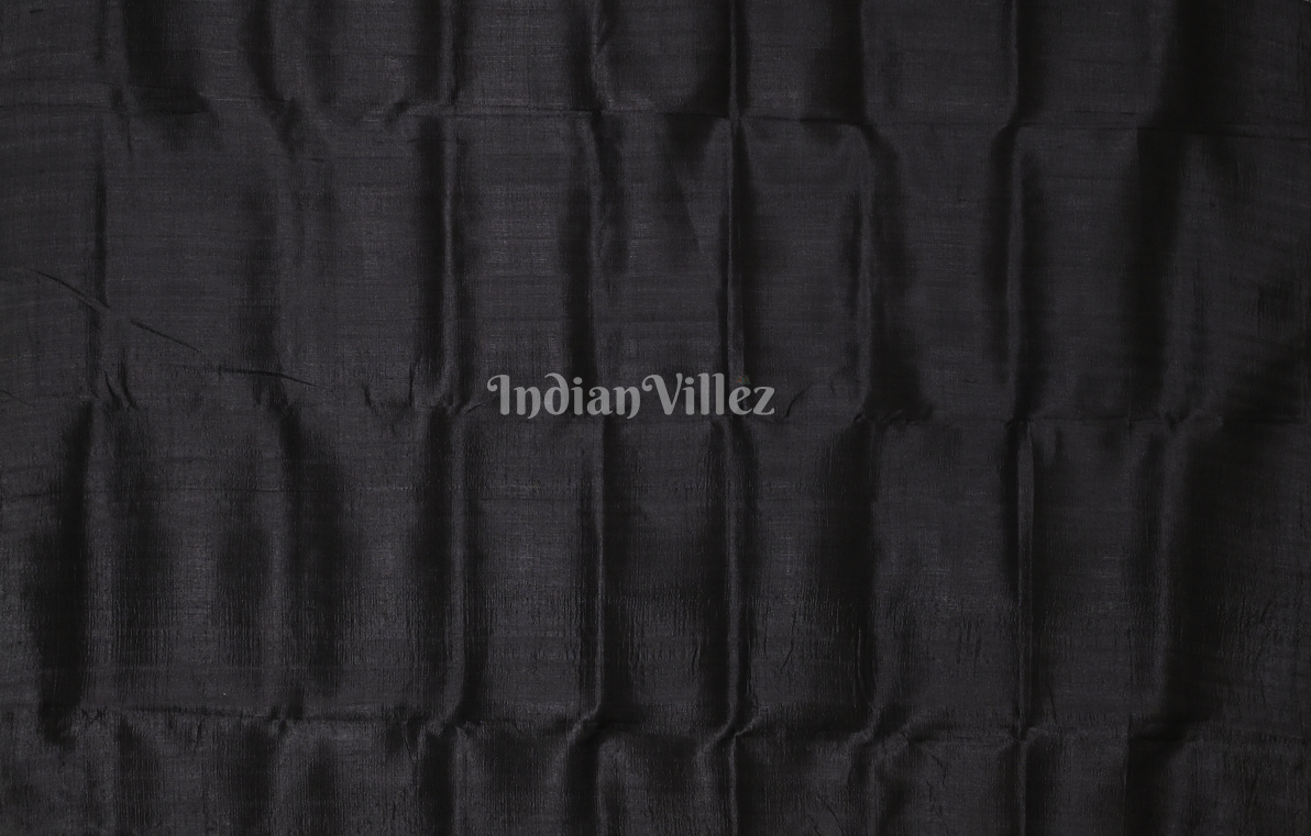 Black Nabarangi Nabakothi Odisha Ikat Contemporary Designer Silk Saree 