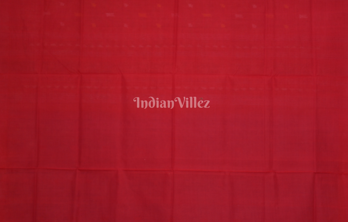 Blue Red Sachipar Odisha Ikat Sambalpuri Cotton Saree 
