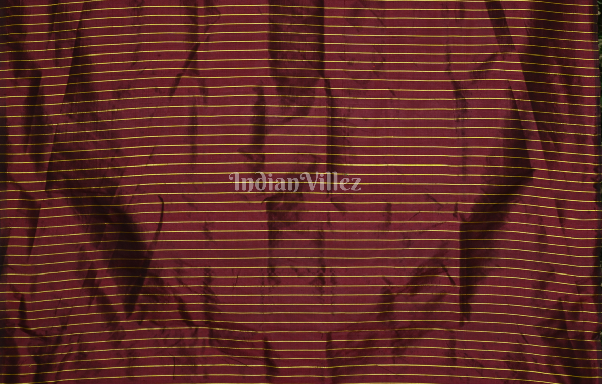 Maroon Yellow Odisha Ikat Contemporary Designer Silk Saree
