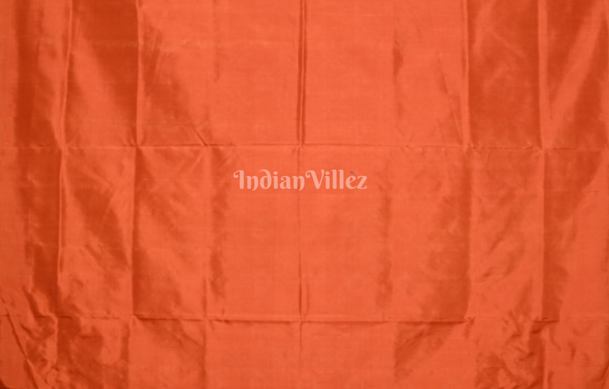 Exclusive Orange Pasapali Odisha Ikat Sambalpuri Silk Saree