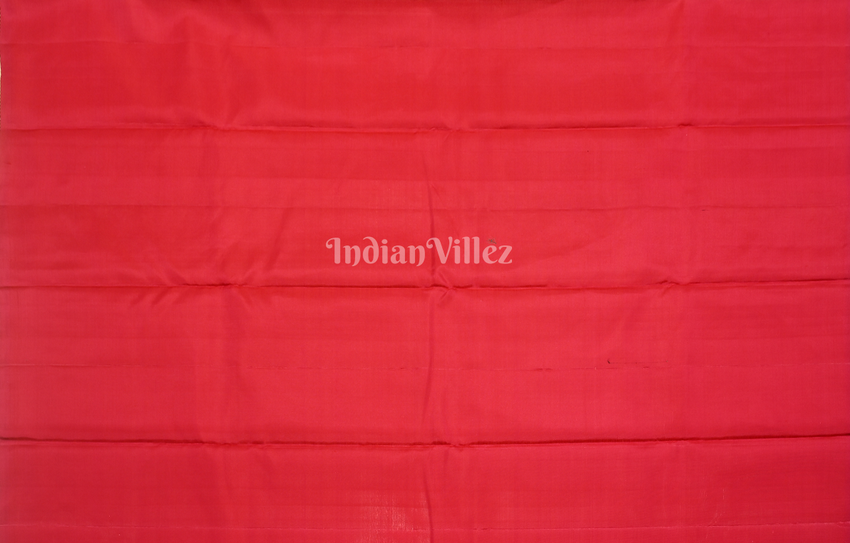 Exclusive Black Red Floral Brocade Pure Kanjivaram Silk Saree 