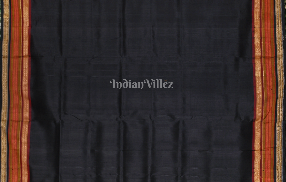 Parrot Green with Multi colour  Kathiphera Odisha Ikat Khandua Silk Saree 