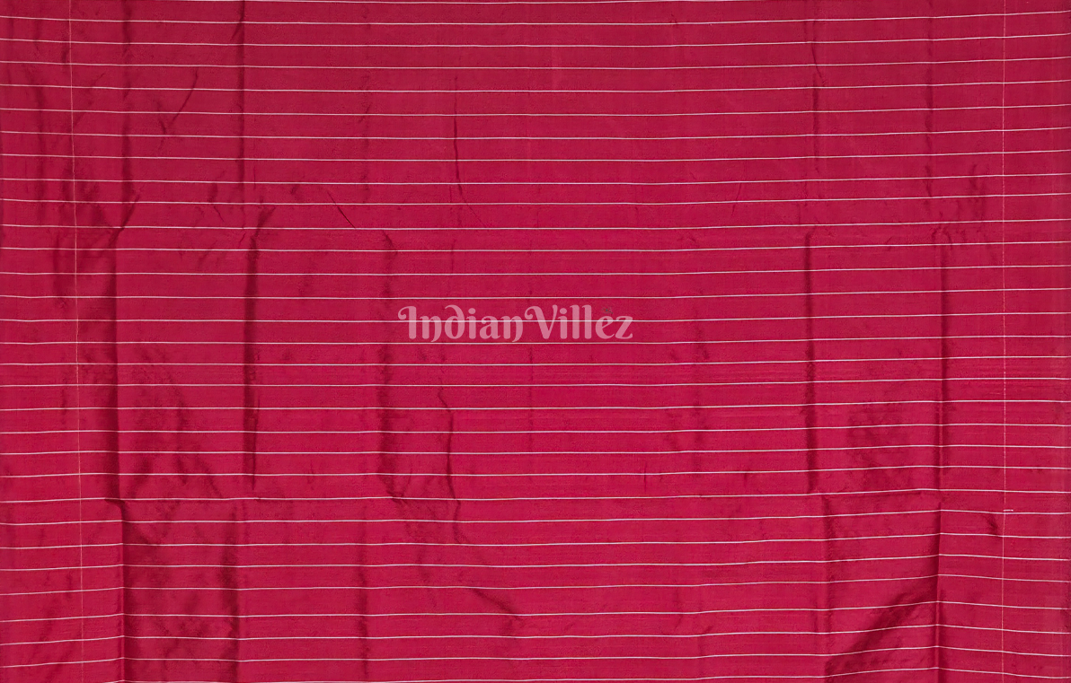 Maroon Tree Tribal Motif Odisha Ikat Contemporary Sambalpuri Silk Saree