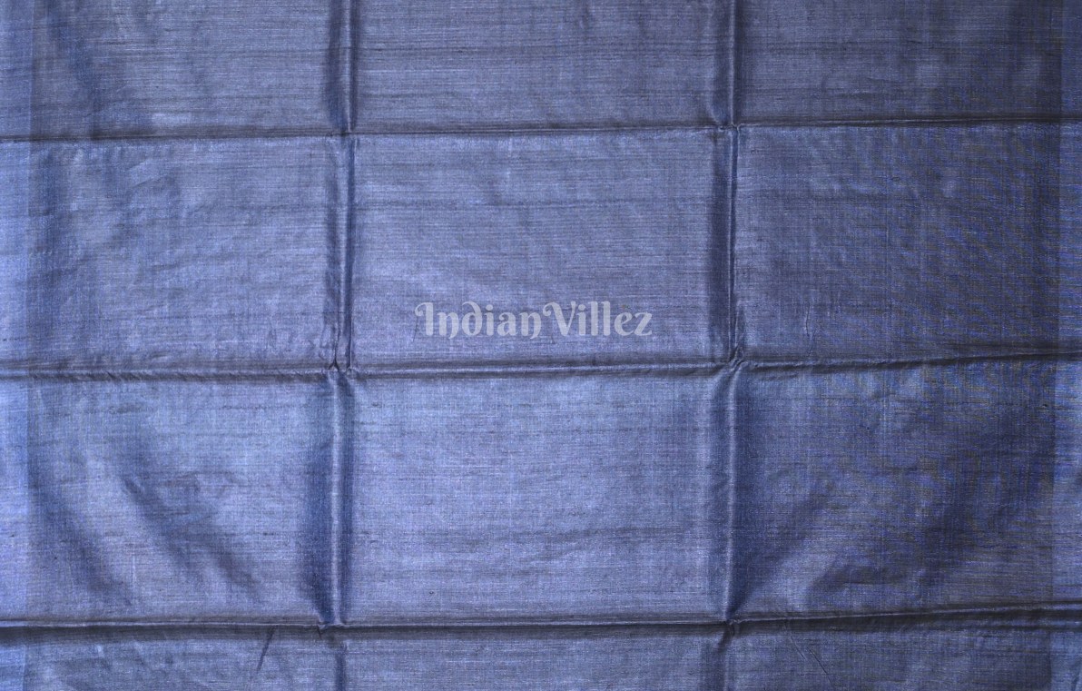 Light Blue Dola Bimana Theme Fine Gopalpur Tussar Silk Saree 