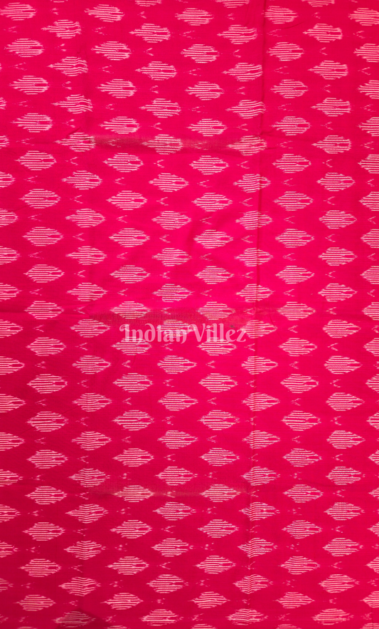 Pink Handwoven Pochampally Ikat Cotton Fabric