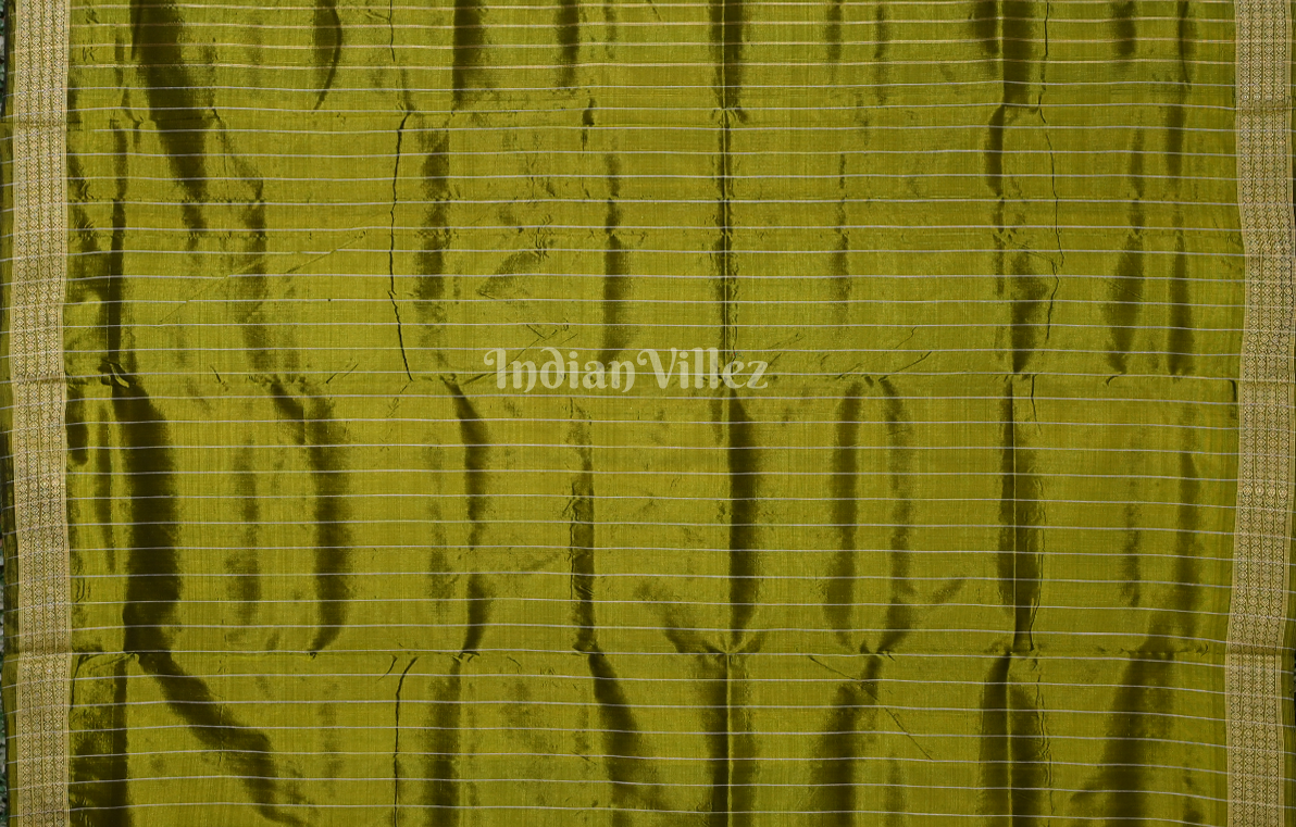 Black Green Fish Motif Odisha Ikat Sambalpuri Silk Saree
