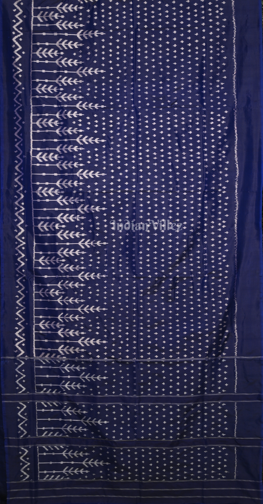 Blue Pochampally Ikat Silk Saree