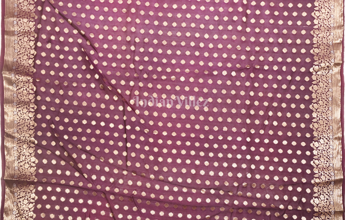 Exclusive Bridal Wine Pure Katan Banarasi Silk Saree 