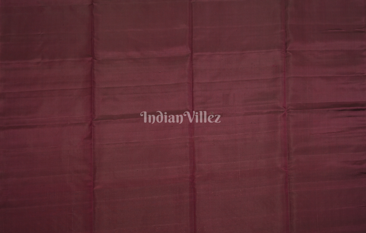 Purple  Wine Gold Zari Pure Kanjivaram Soft Silk Saree