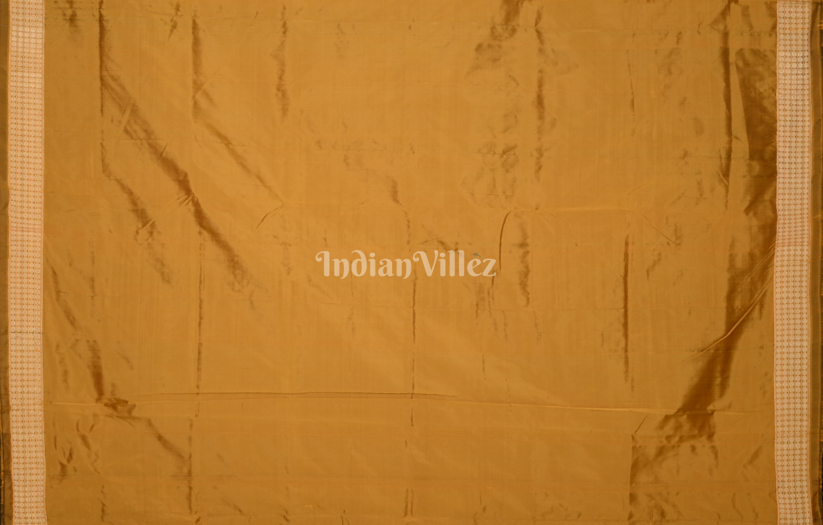 Maroon Mustard Yellow Buti Design Odisha Ikat Bomkai Silk Saree