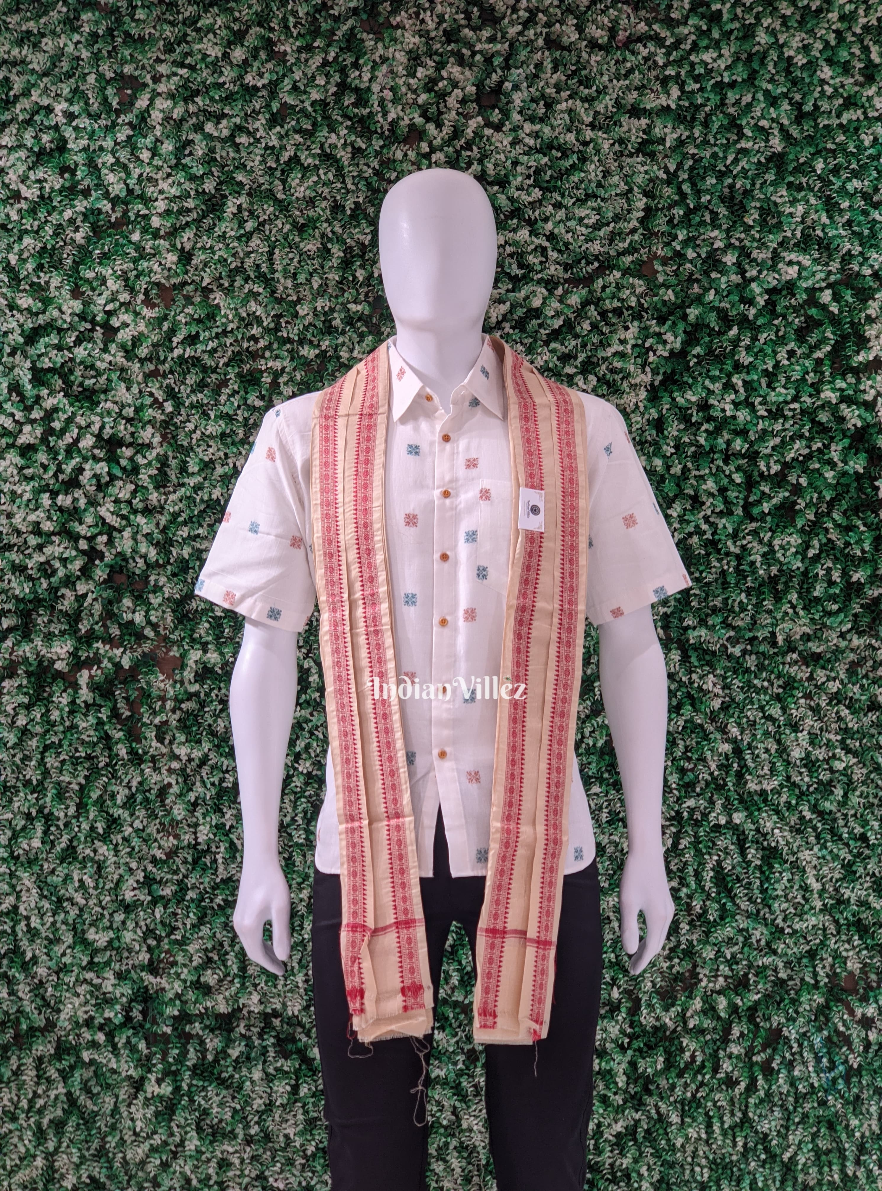 Premium Handwoven Cotton Uttariya for Men