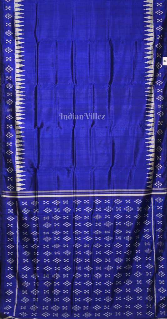 Blue Pasapali Border Contemporary Designer Silk Saree with Pasapali Anchal