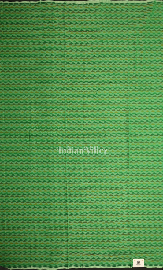 Green Black Pochampally Ikat Sico Unstitched Suit Sets 