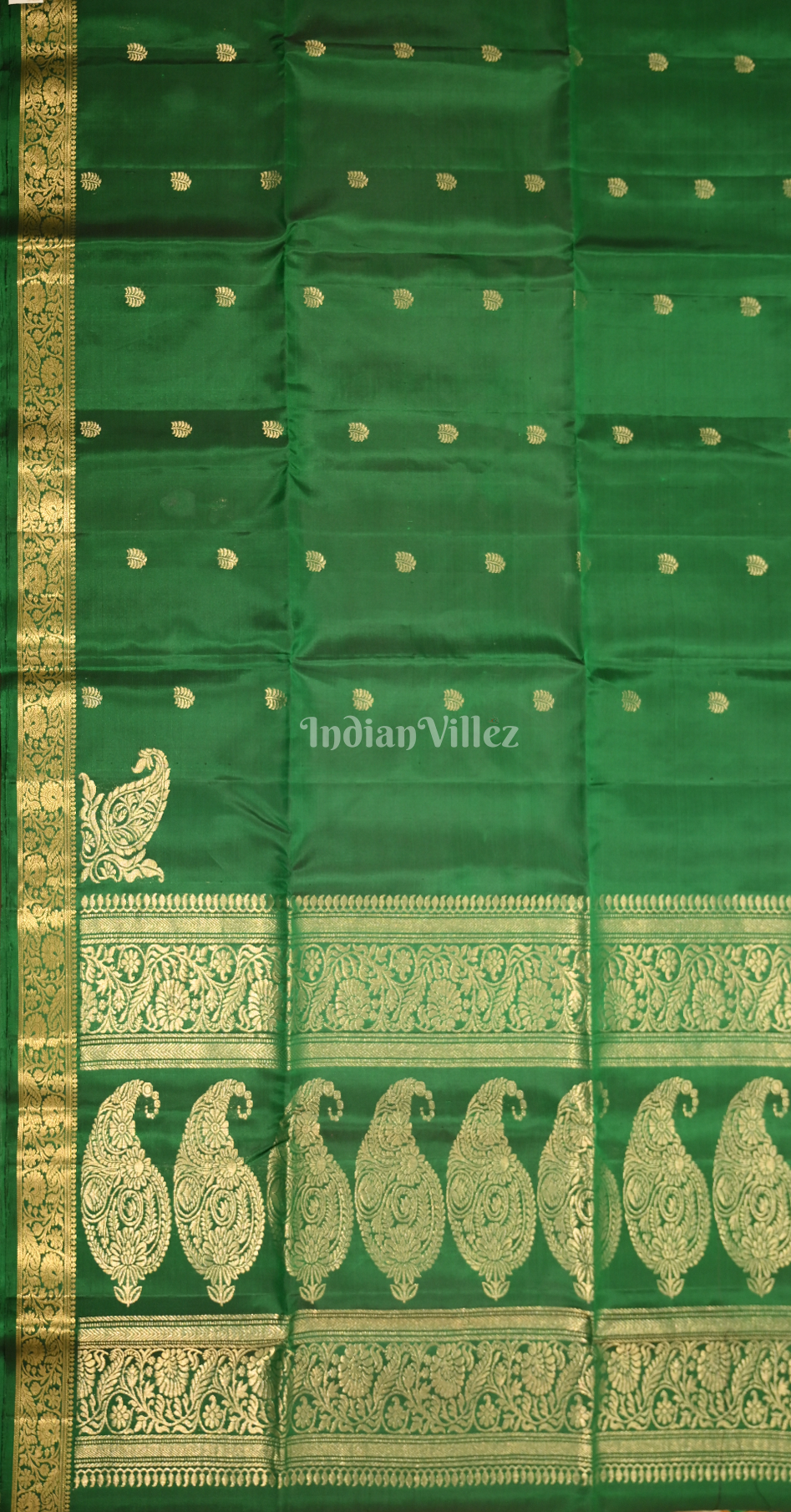 Green Butta Design Pure Kanjivaram Soft Silk Saree 