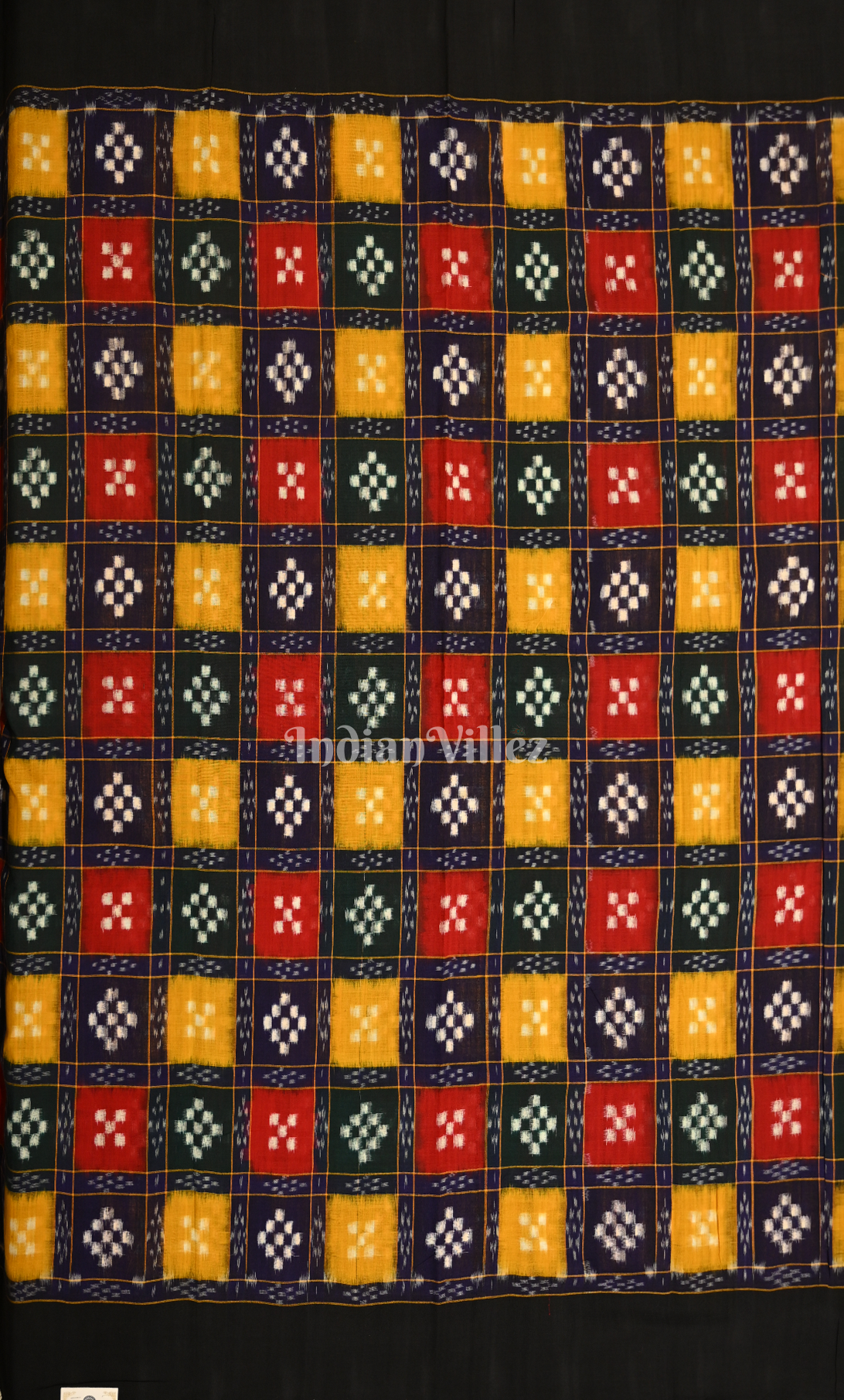 Multi Colour  Pasapali Odisha Ikat Sambalpuri Dress Set & Dupatta 