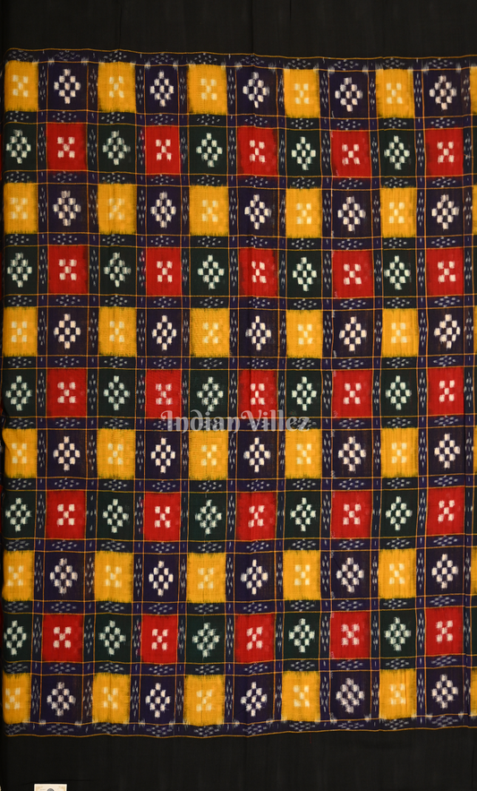 Multi Colour  Pasapali Odisha Ikat Sambalpuri Dress Set & Dupatta 