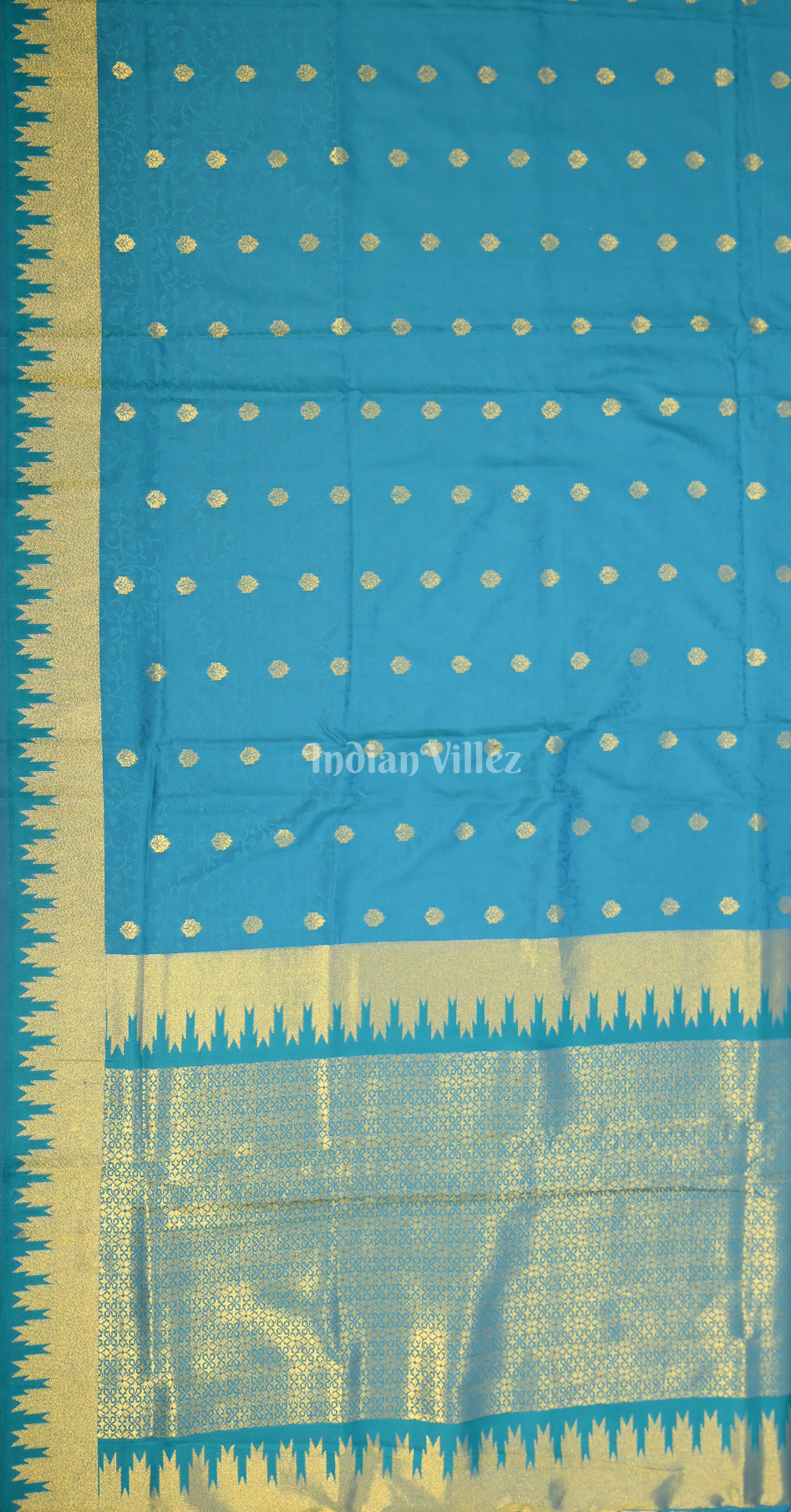 Sky Blue Weaving Silk Saree With Heavy Blouse