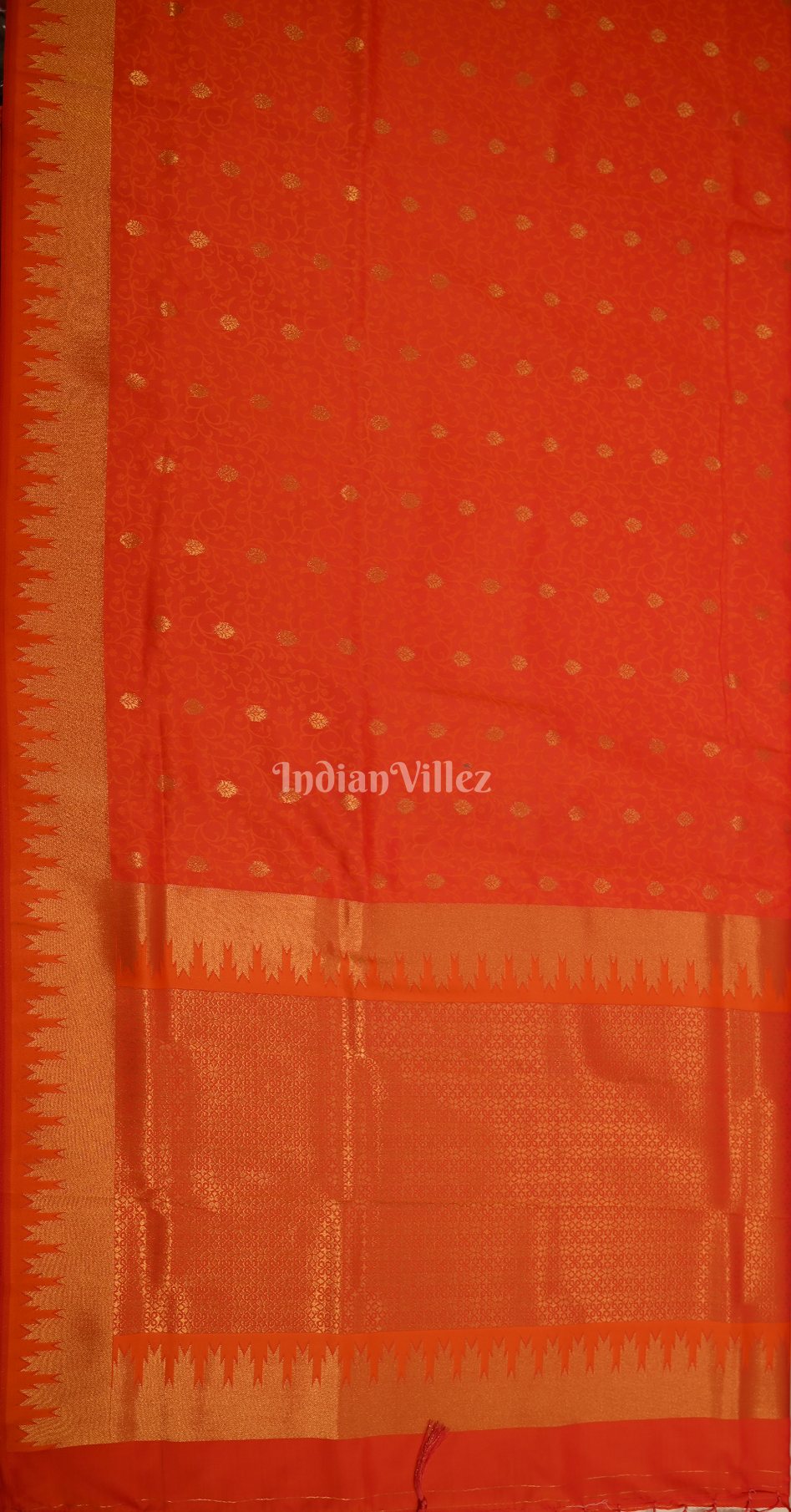 Orange Weaving Silk Saree With Heavy Blouse