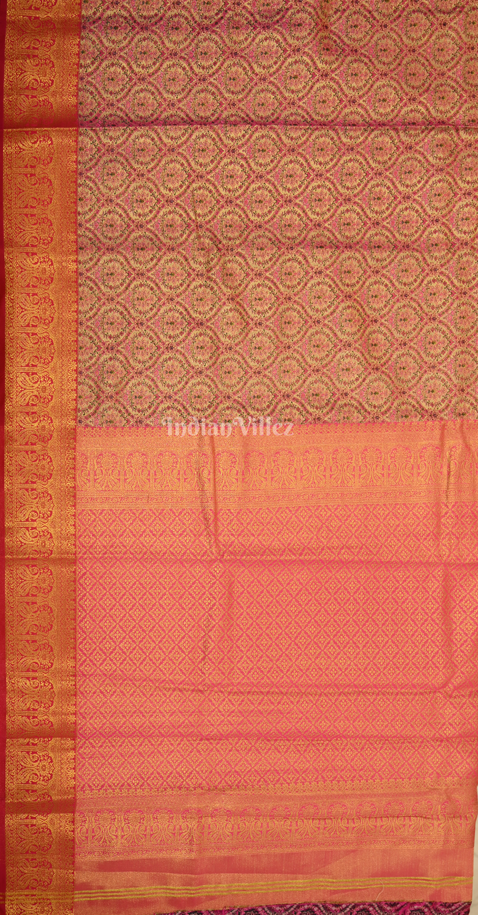 Multicolor Bridal Kanjivaram Silk Saree
