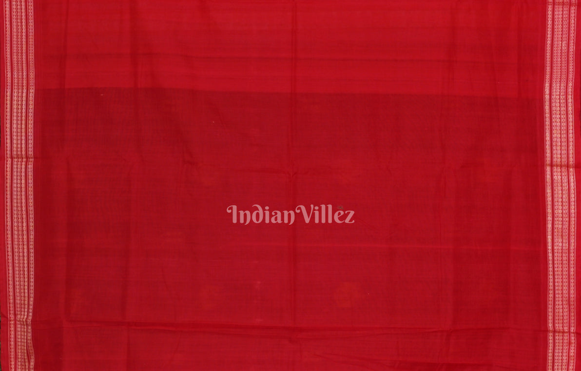 Black Red Doll Theme Odisha Ikat Bomkai Cotton Saree