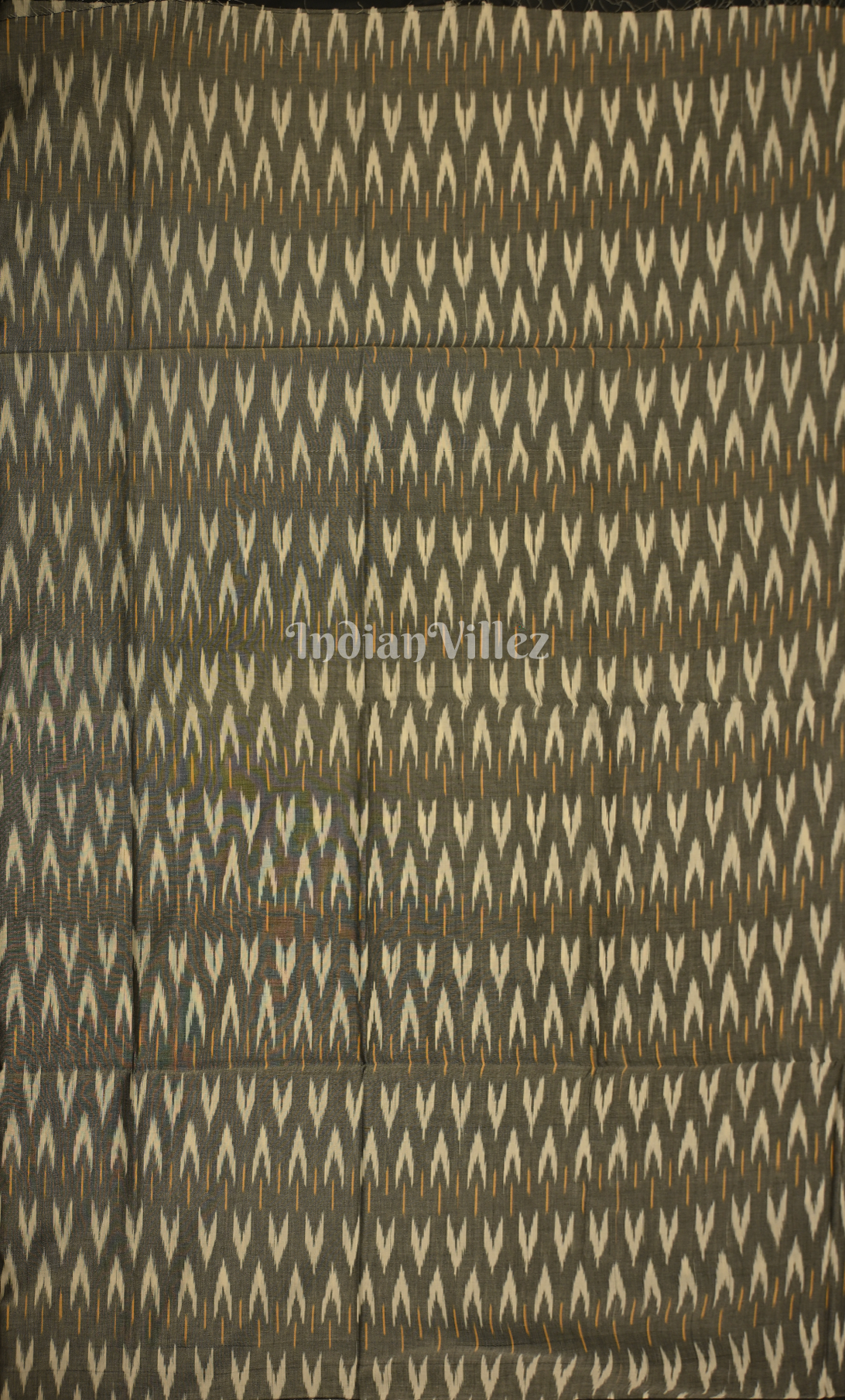 Grey Mustard Yellow Pochampally Ikat Unstitched Suit Sets 